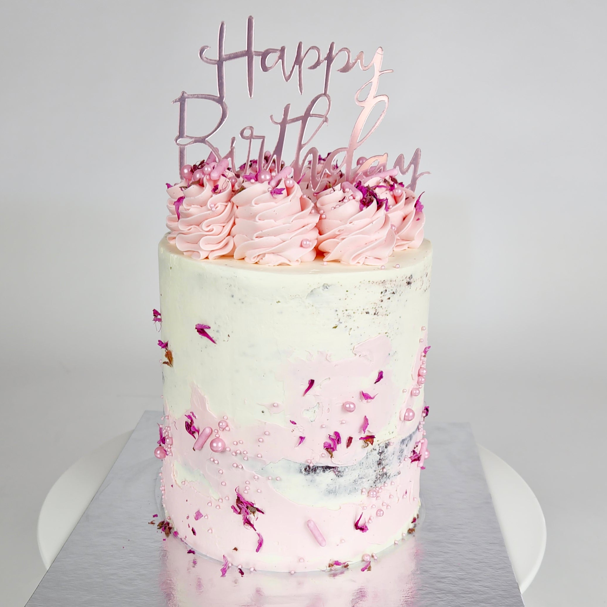 Happy Birthday Topper - Rose Gold