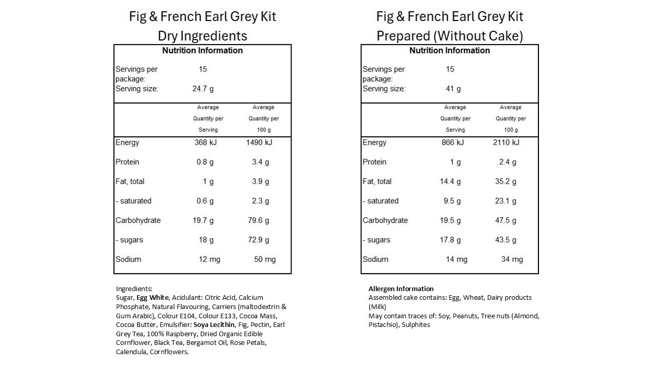 Fig and French Earl Grey Cake Kit