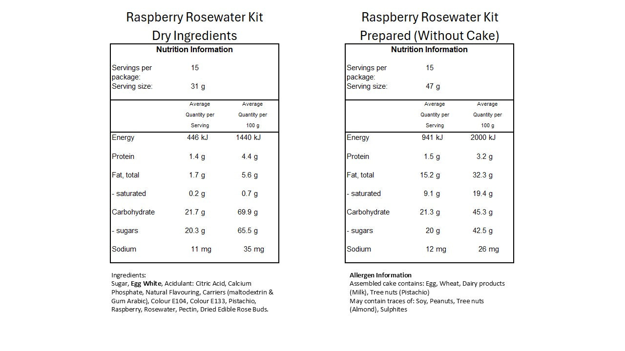 Raspberry Rosewater Cake Kit