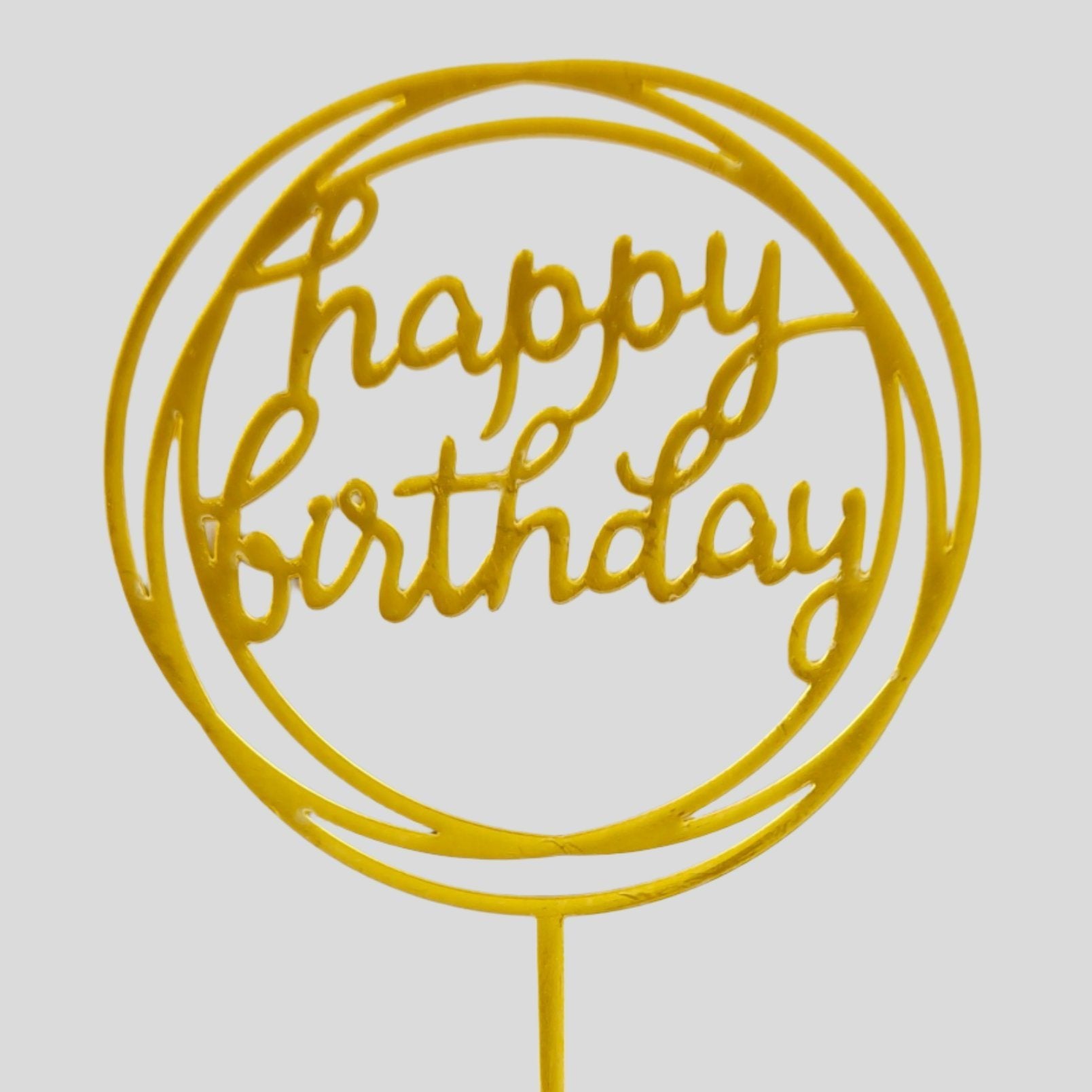 Happy Birthday Topper - Gold