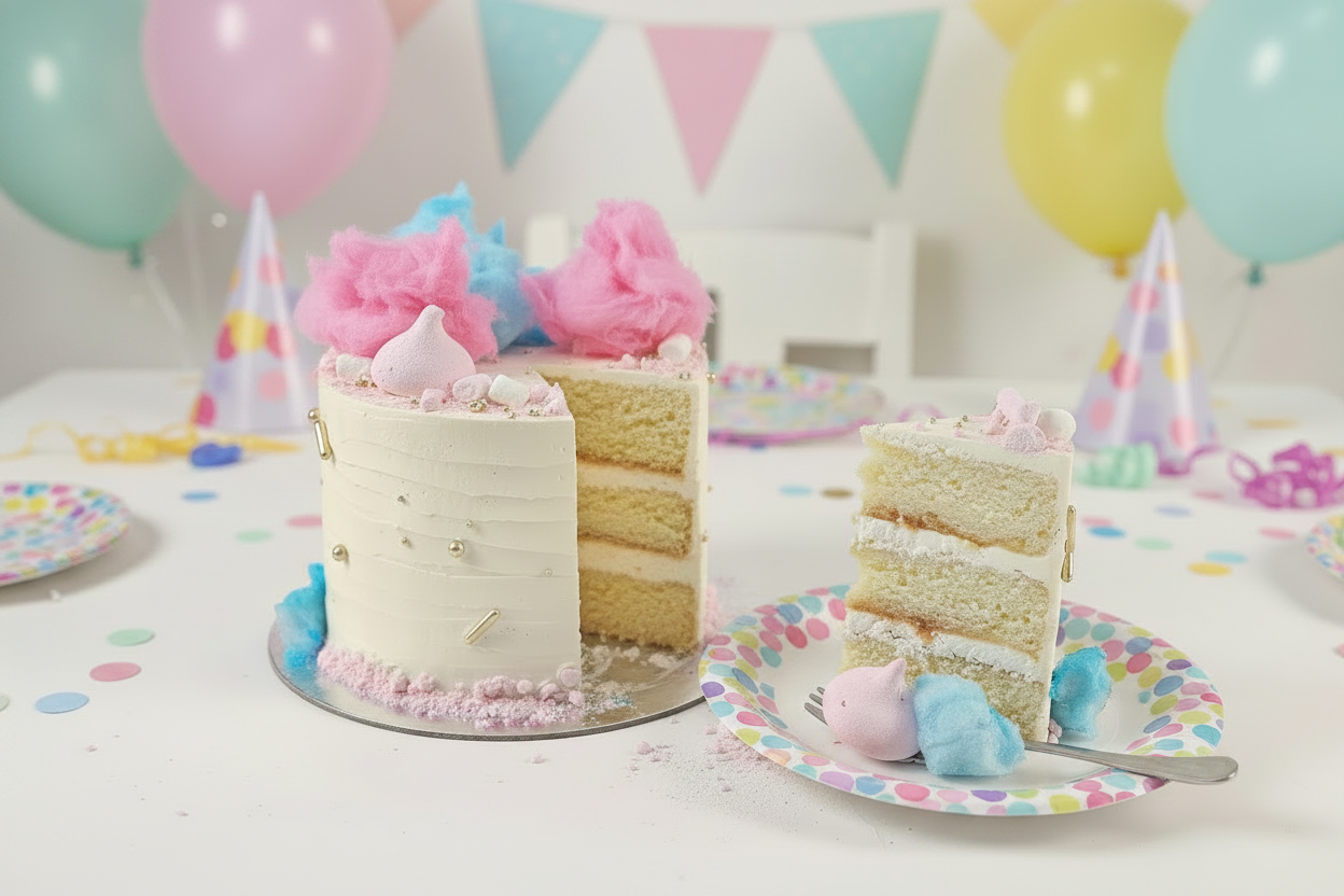 Cake Slice on Paper Party Plate